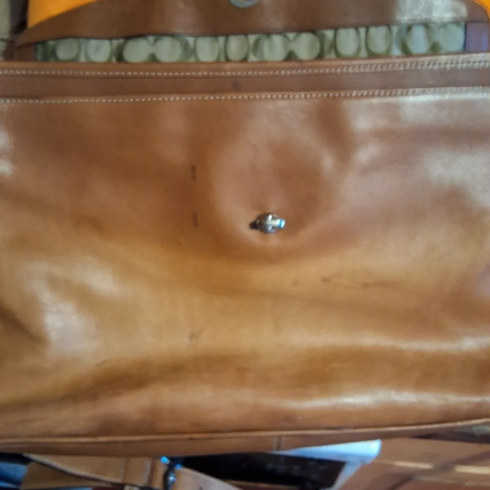 Coach British Tan Vintage Messenger Bag with COA